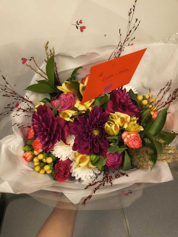 Flowers delivered to customer