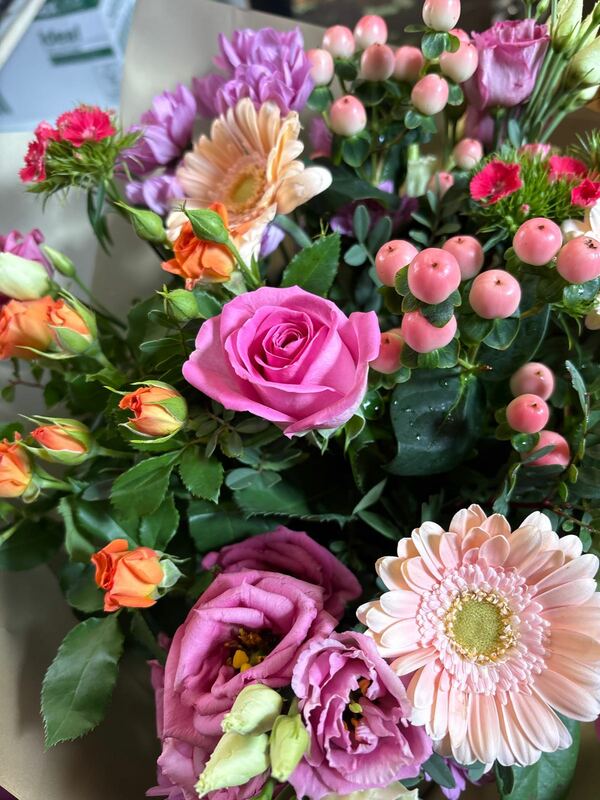 Flowers delivered to customer