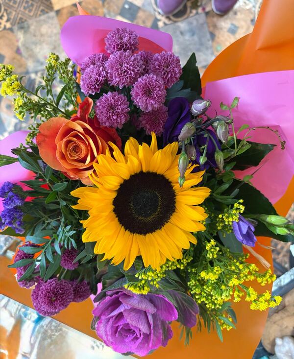 Flowers delivered to customer