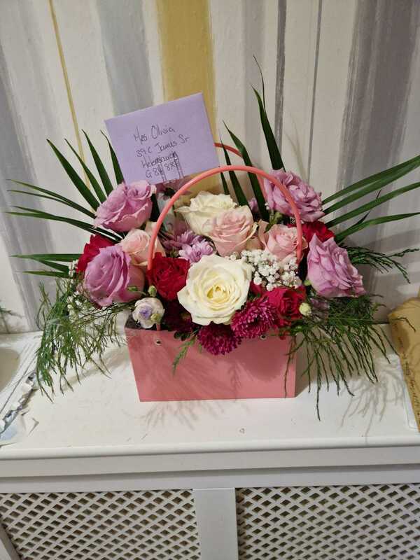 Flowers delivered to customer