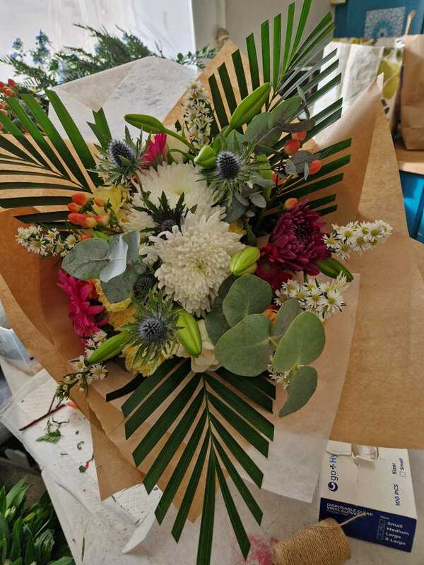 Flowers delivered to customer