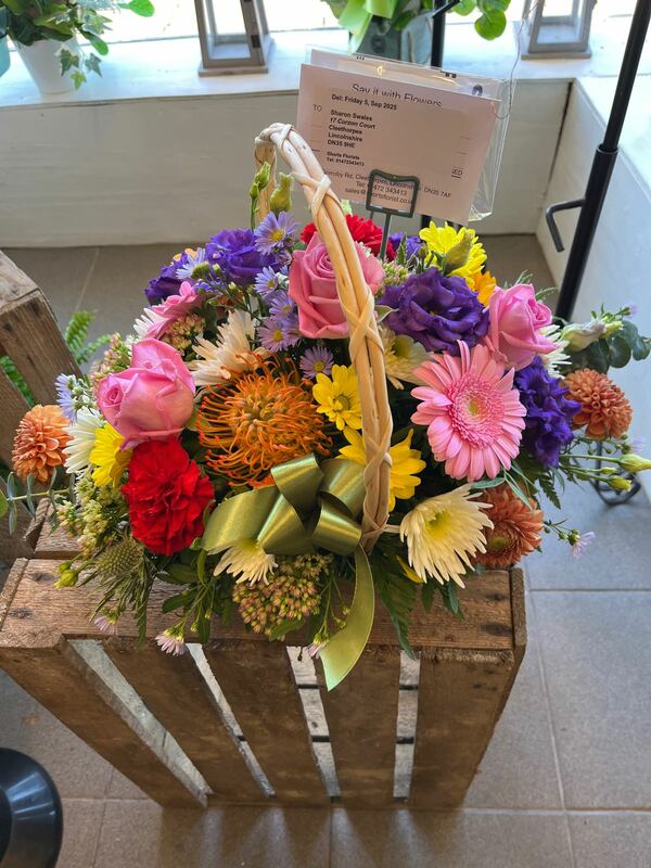 Flowers delivered to customer