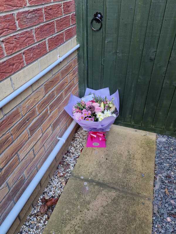 Flowers delivered to customer