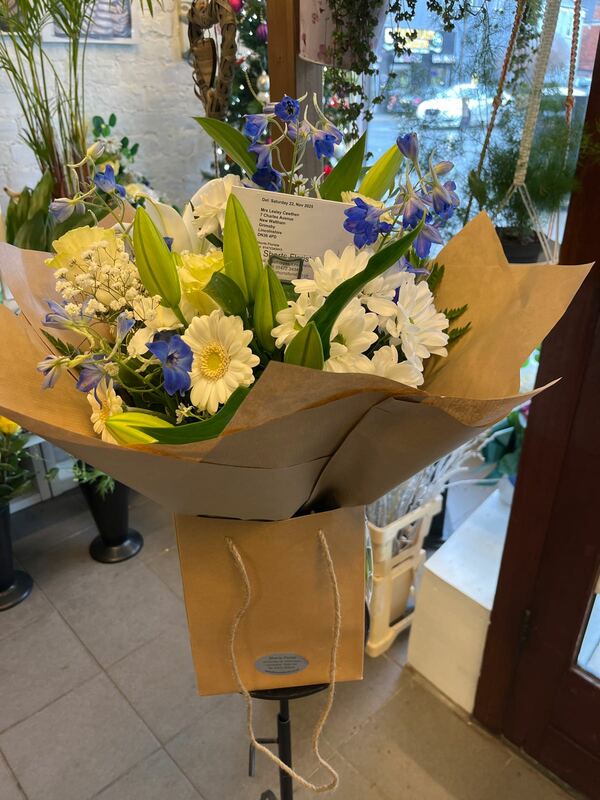 Flowers delivered to customer
