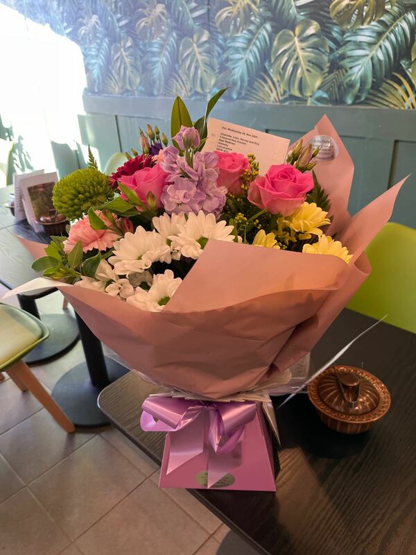 Flowers delivered to customer
