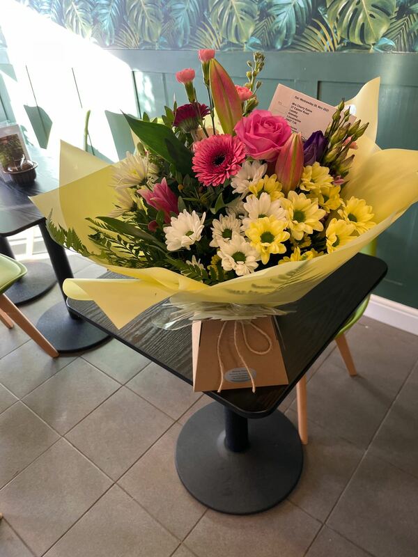 Flowers delivered to customer