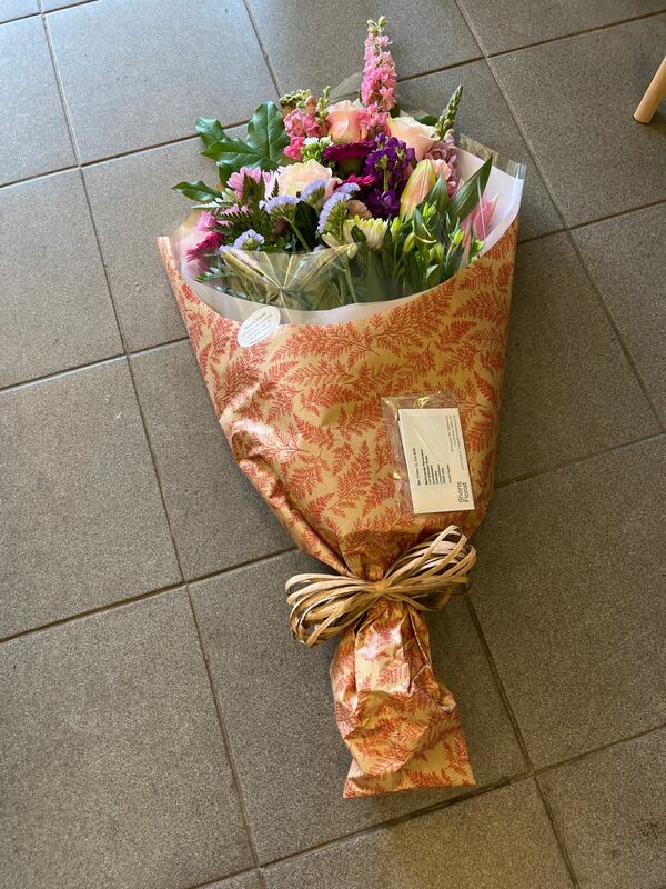 Flowers delivered to customer