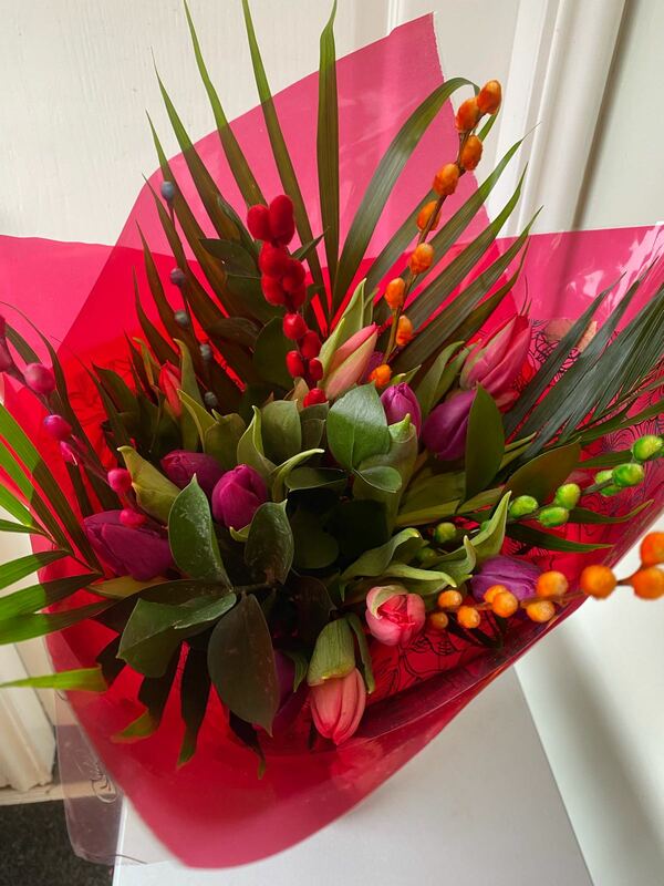 Flowers delivered to customer