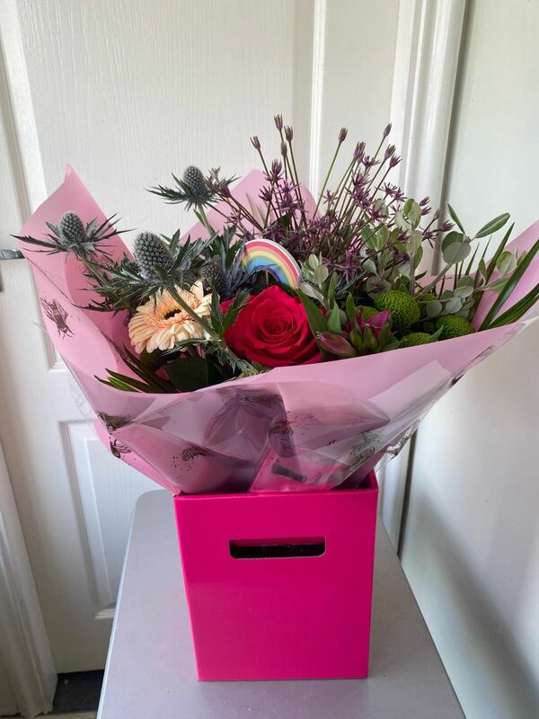 Flowers delivered to customer