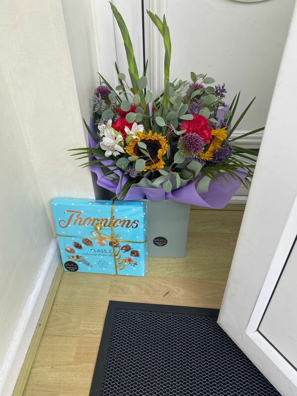 Flowers delivered to customer