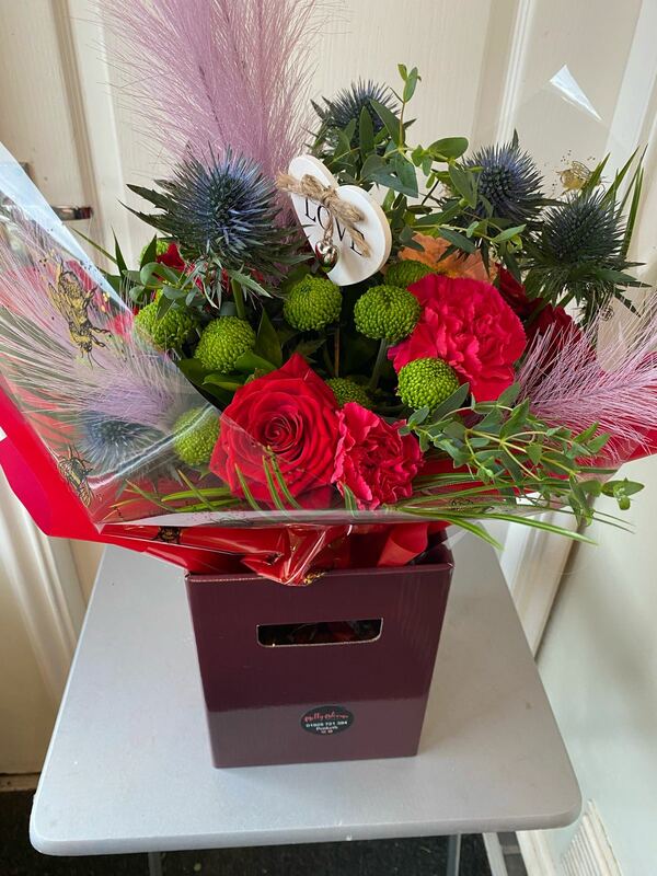 Flowers delivered to customer