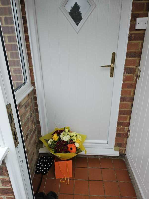 Flowers delivered to customer