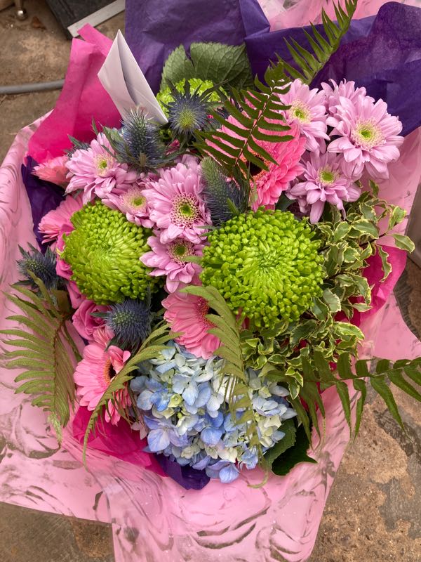 Flowers delivered to customer