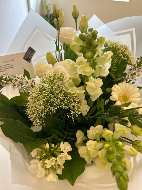 Flowers delivered to customer