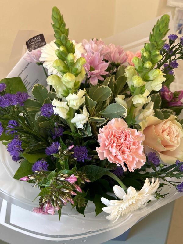 Flowers delivered to customer