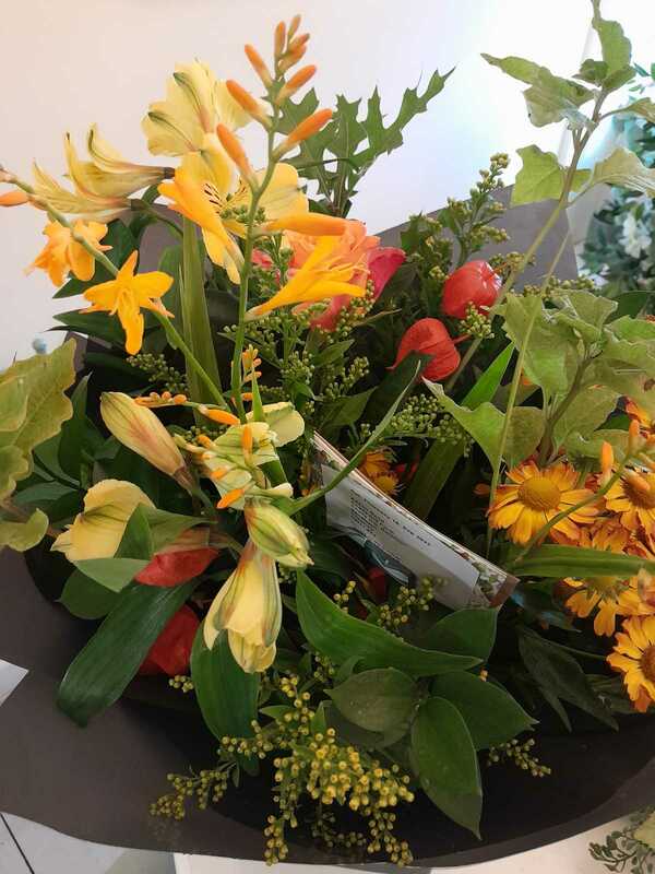 Flowers delivered to customer