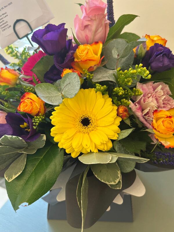 Flowers delivered to customer
