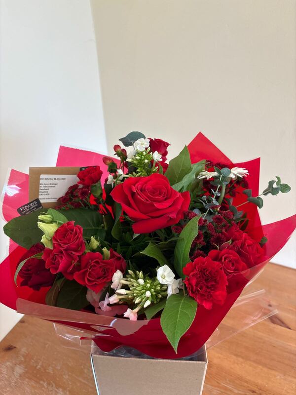 Flowers delivered to customer
