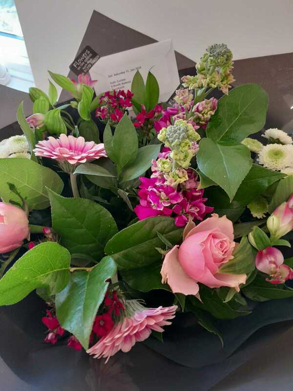 Flowers delivered to customer