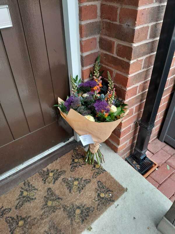 Flowers delivered to customer