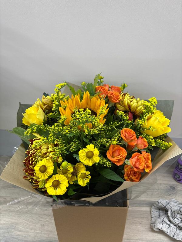 Flowers delivered to customer