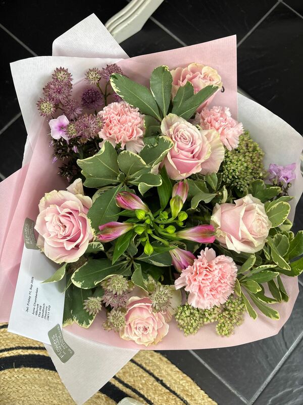 Flowers delivered to customer