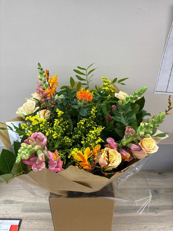Flowers delivered to customer