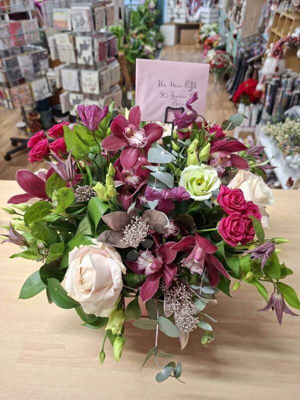 Flowers delivered to customer