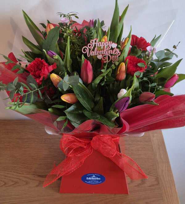 Flowers delivered to customer