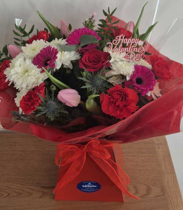 Flowers delivered to customer