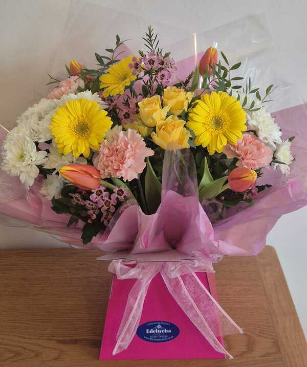 Flowers delivered to customer