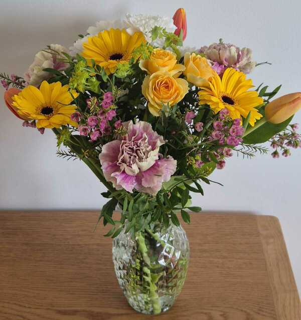 Flowers delivered to customer