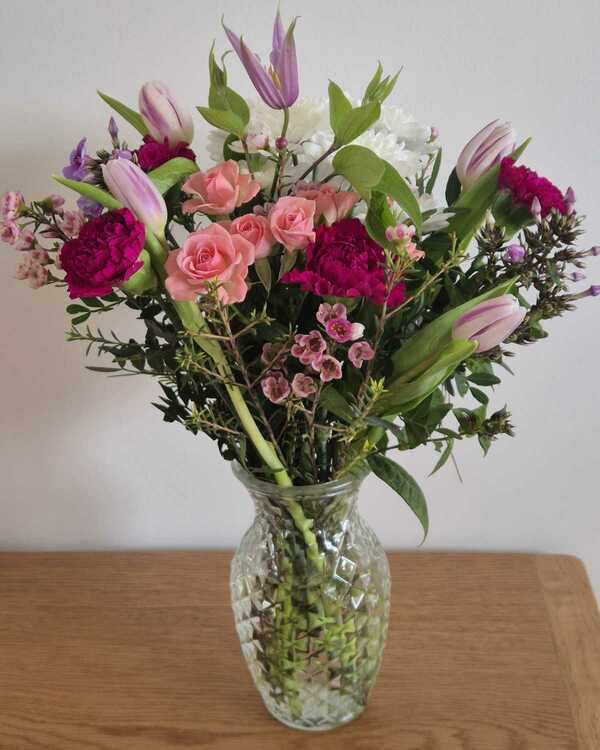 Flowers delivered to customer