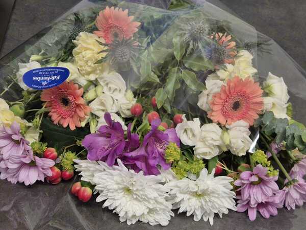 Flowers delivered to customer