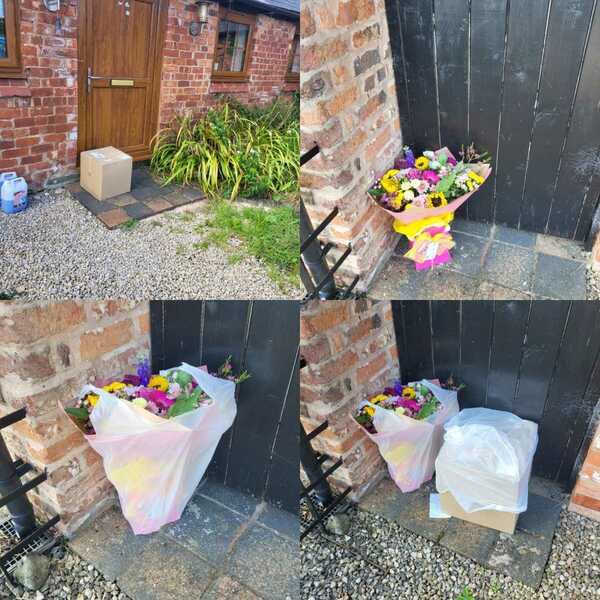 Flowers delivered to customer