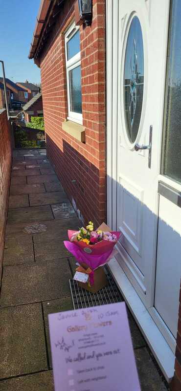 Flowers delivered to customer