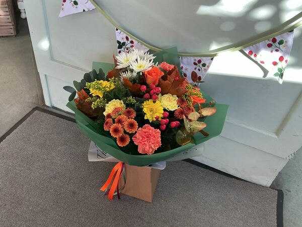 Flowers delivered to customer