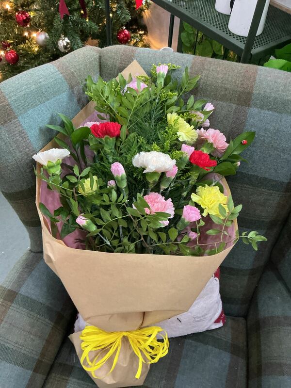 Flowers delivered to customer