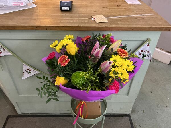 Flowers delivered to customer