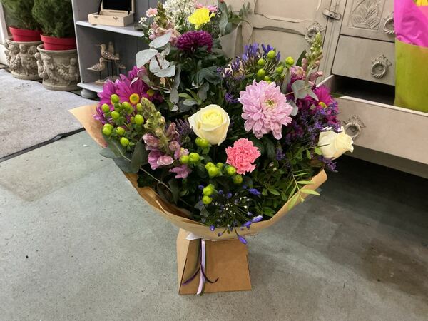 Flowers delivered to customer