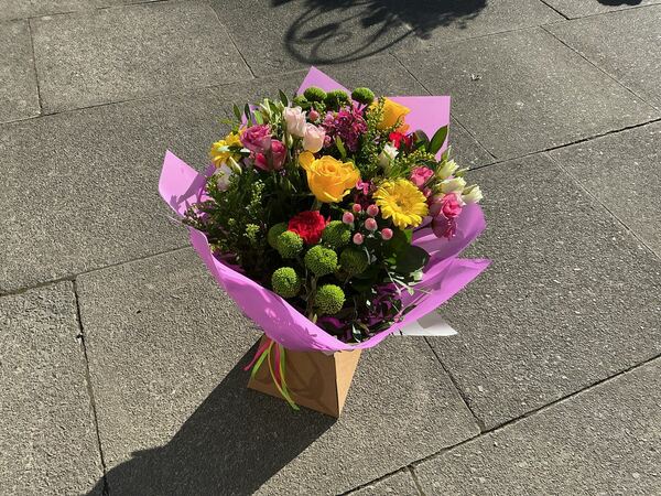Flowers delivered to customer