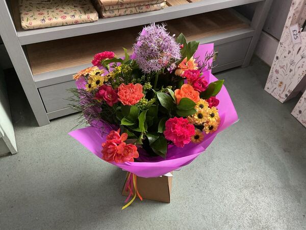 Flowers delivered to customer
