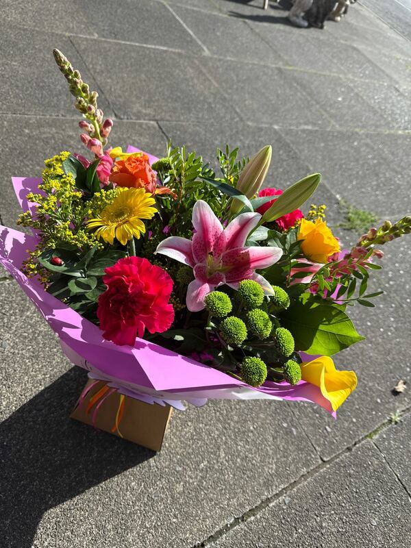 Flowers delivered to customer