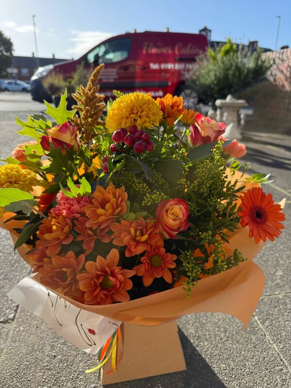 Flowers delivered to customer