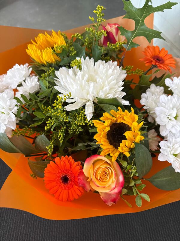 Flowers delivered to customer