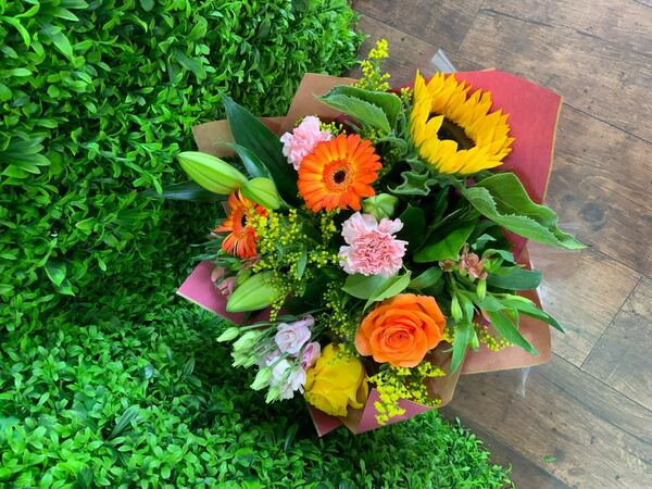 Flowers delivered to customer