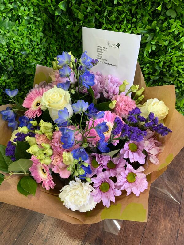 Flowers delivered to customer