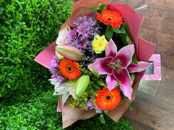 Flowers delivered to customer