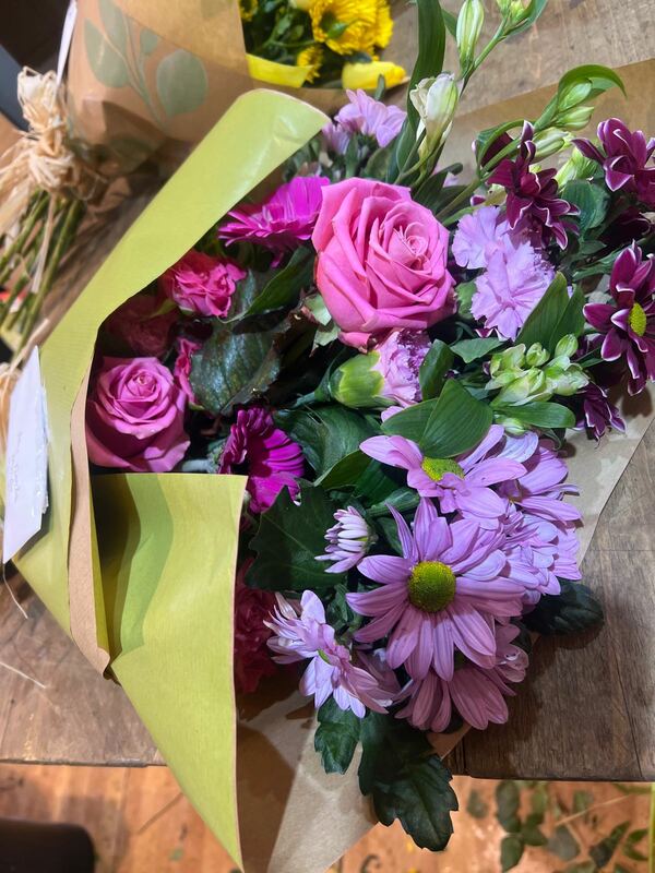 Flowers delivered to customer