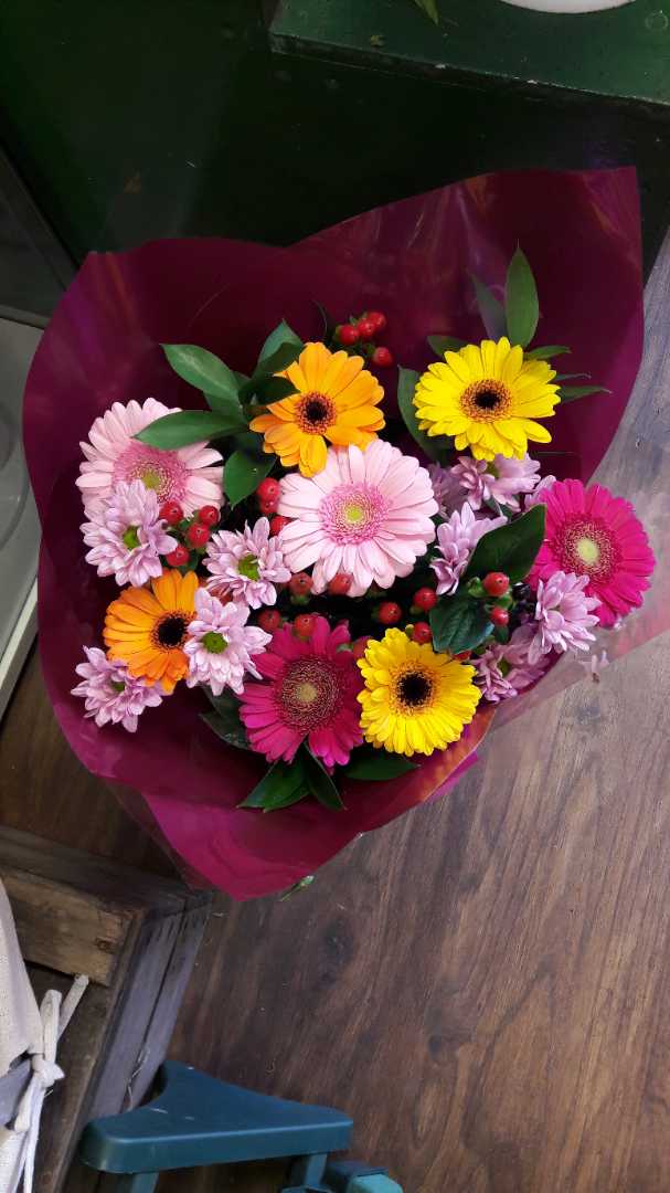 Flowers delivered to customer
